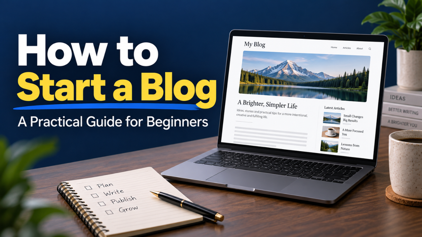 You can spend weeks choosing a blog name and still have nothing for someone to read. It happens easily. One small decision leads to another, and suddenly you’re comparing fonts instead of building the blog you had in mind. Starting gets easier when you focus on a few useful decisions: who you want to help, what you’ll cover, and how you’ll get your first posts online. You don’t need a fancy website or a huge budget. You need a clear direction, a working home for your content, and enough patience to improve as you go. Table of Contents Pick a Topic With Room to Grow Decide Who You’re Helping Choose Your Platform and Set a Budget Find a Name and Set Up Your Website Make Your Blog Easy to Use Plan Your First Few Posts Help Readers Find Your Blog Build a Routine You Can Keep Think About Income Without Rushing It Launch Before Everything Feels Perfect Pick a Topic With Room to Grow A good blog topic sits between what interests you and what other people want help with. Interest keeps you going. Reader demand gives your work a purpose beyond filling pages. Start with something you know, enjoy exploring, or regularly explain to others. Maybe friends ask you about caring for indoor plants. Perhaps you’ve learned how to cook decent meals in a tiny kitchen. Both could become useful blogs. The trick is choosing a manageable starting point. “Food” leaves you competing for attention across a huge subject. “Easy meals for people cooking for one” gives you a clearer direction. Before committing, jot down fifteen possible post ideas. Look at questions people ask in relevant communities and search results. If you quickly find several useful angles, that’s encouraging. If every idea feels forced, adjust the topic before buying anything. Leave yourself some space to grow, too. A blog built around one specific appliance may feel restrictive later. Decide Who You’re Helping A topic tells you what the blog covers. An audience tells you how to make it useful. Take gardening. Someone with a large garden needs different advice from someone growing herbs on an apartment windowsill. Their space, budget, tools, and problems differ. Picture one reader and finish this sentence: “My blog helps ___ do ___.” For example, “My blog helps busy beginners grow food in small spaces.” That simple statement can guide your examples, post ideas, and tone. You’ll know whether a detailed guide to greenhouse heating belongs on your site or can wait. You don’t need to understand every reader from day one. Start with a sensible idea, then pay attention to the questions people actually ask. Those questions often reveal needs you hadn’t considered. Choose Your Platform and Set a Budget Your blogging platform is where you manage and publish content. Hosting stores your website’s files and makes them available online. A domain is the address people use to visit. You can use a hosted service that bundles much of the setup, or arrange hosting and install blogging software yourself. The better fit depends on how much control you want and how much maintenance you’re willing to handle. Self-hosted WordPress is one option. Its official getting started course explains the relationship between hosting, domains, and the site you’ll build. Before paying, check what a plan includes. Look at renewal costs, backup arrangements, support, and whether you can export your content if you leave. A cheap introductory offer tells you little about the cost of keeping the blog running. Set a first-year spending limit. Include the domain and hosting, then treat paid themes and extra tools as optional. You can make those decisions when you have a specific problem to solve. Find a Name and Set Up Your Website Choose a name that’s easy to say, spell, and remember. Tell someone the name aloud. If you need to explain three unusual spellings, keep looking. Avoid a name so narrow that it locks you into your first idea. “Small Space Harvest” leaves more room than a name tied to one herb. Check domain availability and search for existing businesses using similar names. Aim for something distinct that won’t confuse readers. Once you’ve chosen your platform, follow its setup instructions. On a self-hosted route, this usually means connecting your domain to your host, installing the software, and enabling HTTPS so visitors can use a secure connection. Use a strong, unique password and turn on two-factor authentication where available. Set up backups and learn how restoration works. It’s much easier to sort that out before you need it. Make Your Blog Easy to Use Your design has one main job: help people read and find things. Choose a simple theme with clear text, good contrast, and a layout that works on phones. Open a sample post on your own phone. Can you read it comfortably? Does the menu work? Is anything covering the content? Keep your main navigation short. Home, Blog, About, and Contact are enough for many new sites. Add categories when they help readers browse, rather than creating a dozen empty sections. Use the About page to explain who the blog serves and why you care about the topic. Give readers a working way to contact you. Your privacy information should reflect the tools and data collection your site actually uses. Avoid copying another site’s page without checking whether it describes yours. Skip decorative features that slow pages down or distract from the text. A clean, useful site can make a strong first impression. Plan Your First Few Posts You don’t need twenty articles ready before launch. A small set of useful posts gives visitors a reason to explore. Start with a beginner question, a common problem, and a practical walkthrough. For a small-space gardening blog, that might mean choosing herbs, understanding yellow leaves, and setting up a windowsill planter. Each post should have a clear purpose. Someone searching for “why does basil keep dying indoors?” wants likely causes and workable fixes. Give them those answers without making them sit through a long history of basil. Bring in details that help people act. Explain what you tried, where a step can go wrong, or what a beginner might overlook. Use your own photos when they clarify something, and get permission or a suitable license for other images. Before publishing, check facts, spelling, and links. Make sure the title matches what the page delivers. A specific, honest title builds better expectations than a dramatic promise you can’t support. Help Readers Find Your Blog Publishing is only part of getting a blog started. You also need to give people a way to discover it. Begin with basic search engine optimization, usually called SEO. Use a descriptive title, clear headings, and a short URL that reflects the subject. Link between related posts when the next page would help the reader. Google’s SEO starter guide explains these basics and how search engines discover content. Treat them as good housekeeping, not a promise of rankings. Set up Google Search Console to monitor search performance and identify indexing issues. You can submit your sitemap there, though submission doesn’t guarantee that every page will appear in search. Outside search, choose one place where your intended readers already spend time. Join conversations, answer questions, and share a relevant post when it’s welcome. Dropping links into unrelated discussions rarely gives people a reason to trust you. Build a Routine You Can Keep Let’s be honest: publishing every day sounds exciting until your normal responsibilities catch up with you. Choose a pace that fits your week. One useful post every week or two is a reasonable starting plan if you can maintain it. Keep a simple note of questions and ideas as they come up. That way, you won’t face an empty list whenever you’re ready to add something new. Make room to care for existing posts as well. Fix broken links, replace outdated details, and expand explanations when readers point out something confusing. Review progress every month or so. Look at which pages attract readers, what search terms bring visits, and whether anyone contacts you or returns. Early numbers may be small. Use them as clues about what to improve, without treating every quiet week as a verdict on the whole project. Think About Income Without Rushing It A blog can earn through services, affiliate links, digital products, sponsorships, or advertising. Which approach fits depends on what your readers need and what you can responsibly offer. A photography blog might lead to paid sessions. A practical spreadsheet blog could sell a useful template. Advertising depends partly on traffic, while a service inquiry can come from a much smaller audience. None of these routes guarantees income. Start by making the blog useful enough that people have a reason to return. If you later recommend paid products, explain relevant limitations and make commercial relationships clear. Keep your early spending comfortable even if the blog earns nothing. Financial pressure can push you toward shortcuts that weaken the reader’s experience. Launch Before Everything Feels Perfect Before sharing the site, check the basics: your posts open, the mobile layout works, links lead to the right places, and the contact method reaches you. Then let people see it. You’ll learn things from a live blog that endless planning can’t reveal. A question you thought was minor may attract the most interest. A reader may need an example you hadn’t thought to include. Learning how to start a blog comes down to making a useful beginning and paying attention afterward. Choose your reader, publish something that helps them, and leave yourself room to improve. Meta description: Learn how to start a blog, choose your niche, set up your website, publish useful posts, and attract readers steadily.